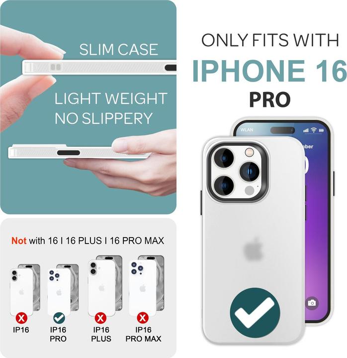 Produktbild Nalia Matt Silikon Hülle (Apple iPhone 16 Pro)