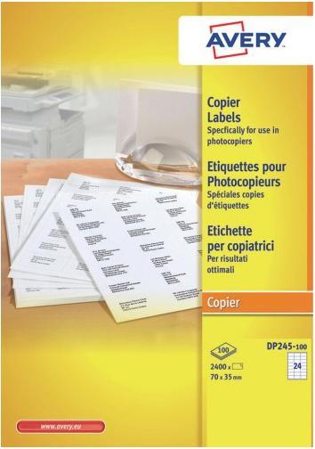 Produktbild Avery Dennison Etiquette pour photocopieur, 70 x 35 mm, blanc