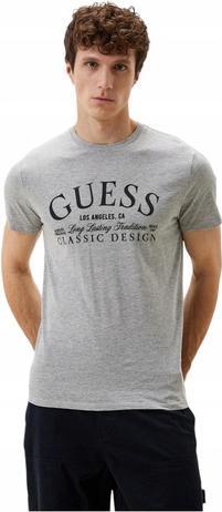Actual product image Guess Herren T-Shirt Classic Bsc Intl Klassisches Design Grau (M)