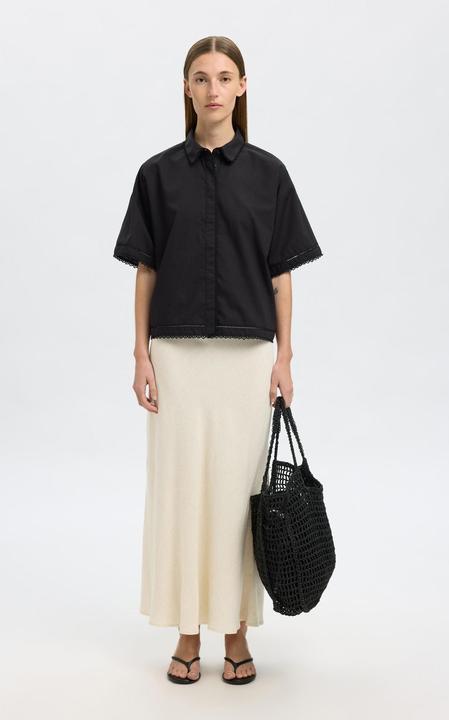 Actual product image Selected Femme Slfviva-Lena Hw Ankle Skirt Noos (38)