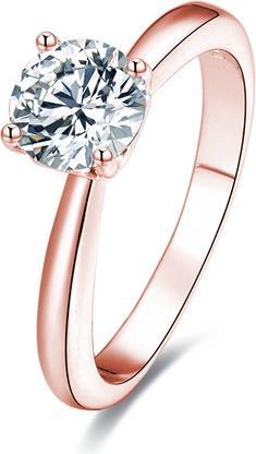 Immagine prodotto Beneto Anello in argento placcato oro rosa con cristalli AGG201 - Circuito: 52 mm (L) (52, 925 Argento)