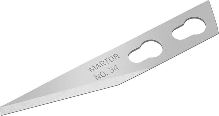Actual product image Martor Spare blade scalpel no. 34 5.7 x 36.5 mm (W x L) stainless steel 100 pcs./pack. (Replacement blade)