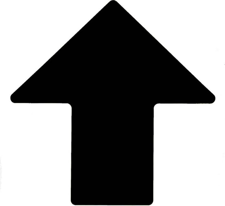 Produktbild Brady B-514, ToughStripe, Bodenmarkierung, Pfeil, Polyester, Schwarz, 101,6 x 254mm (1 VE = 25 Stü