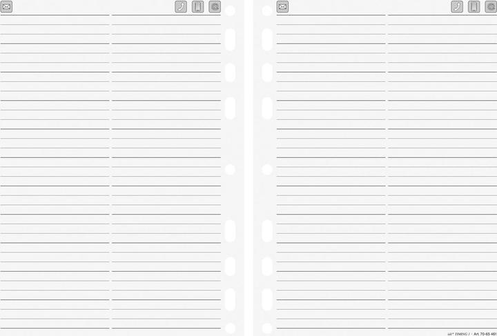Image du produit Idé Adresses Timing 3 76x127mm 7067461.2 24 feuilles (A7, Allemand, Français, Italien, Anglais)