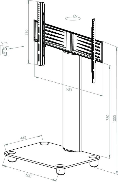 Produktbild VCM Bilano (Universal, 37", 30 kg)