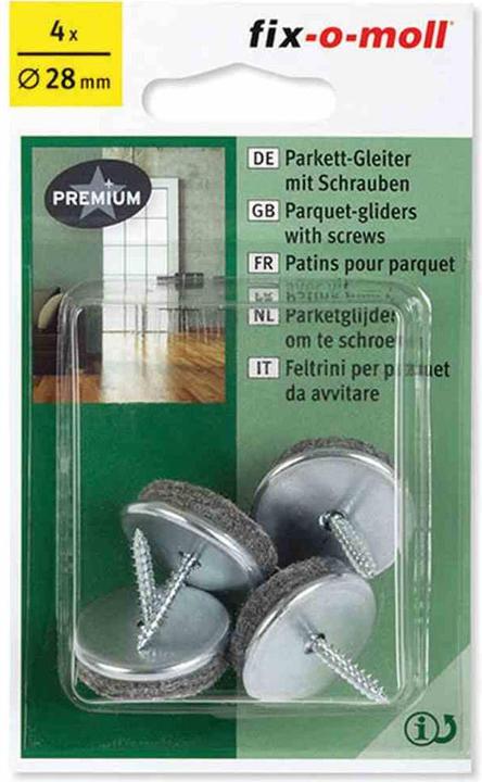 Produktbild Fix-o-moll Parkettgleiter mit Schraube (Parkettgleiter, 4 Stück)