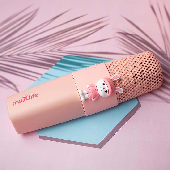 Produktbild Maxlife Bluetooth-Mikrofon mit Lautsprecher Animal MXBM-500 rosa