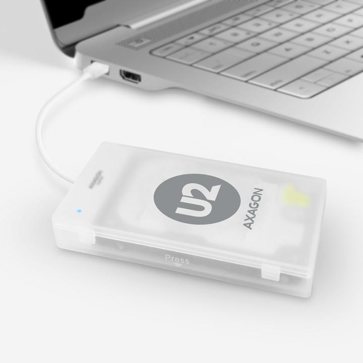 Immagine prodotto Axagon ADSA-1S6 Adattatore SLIMPort, USB 2.0, 2.5" SSD/HDD, SATA - con custodia (2.5")