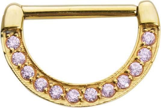 Actual product image Bijouteria Nipple piercing (Zirconia, Surgical steel 316L, PVD coating (gold coloured))