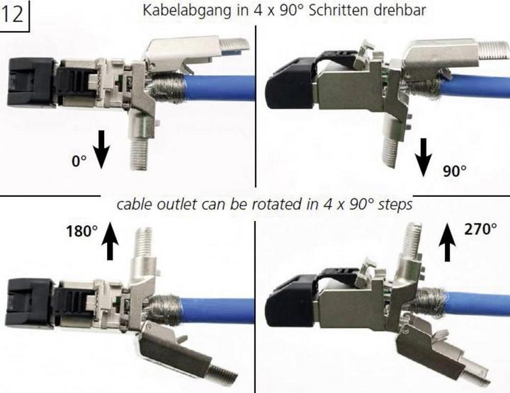 Produktbild Telegärtner RJ45 Stecker gewinkelt, feldkonfektionierbar