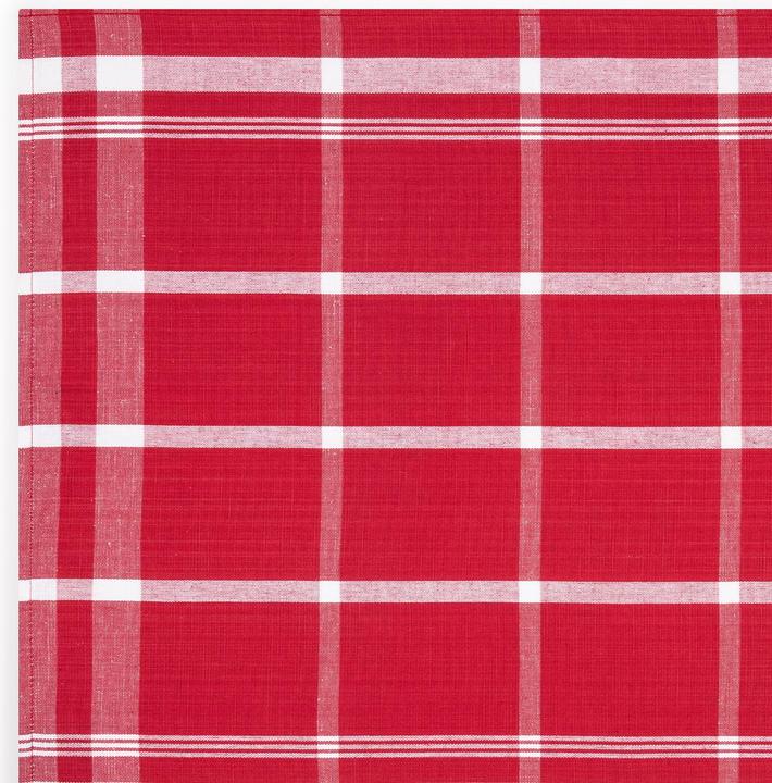 Actual product image Ross Exclusiv - half linen - block check 5 X tea towel set