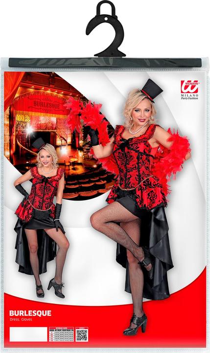 Produktbild Widmann Damen Burlesque Kostüm mit Kleid, Handschuhe (L)