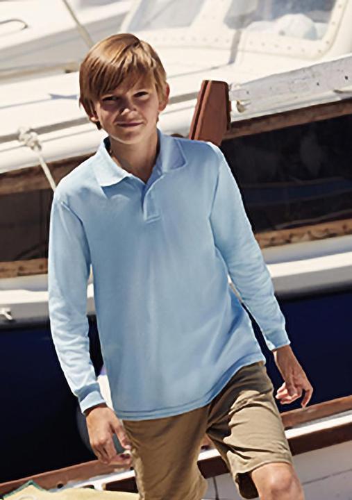 Actual product image Fruit of the Loom Polo shirt long sleeve (12, 13)