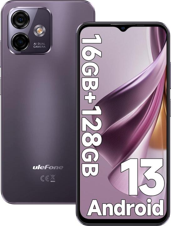 Immagine prodotto Ulefone Note 16 Pro (128 GB, Viola, 6.52", Doppia SIM Ibrida, 50 Mpx, 4G)