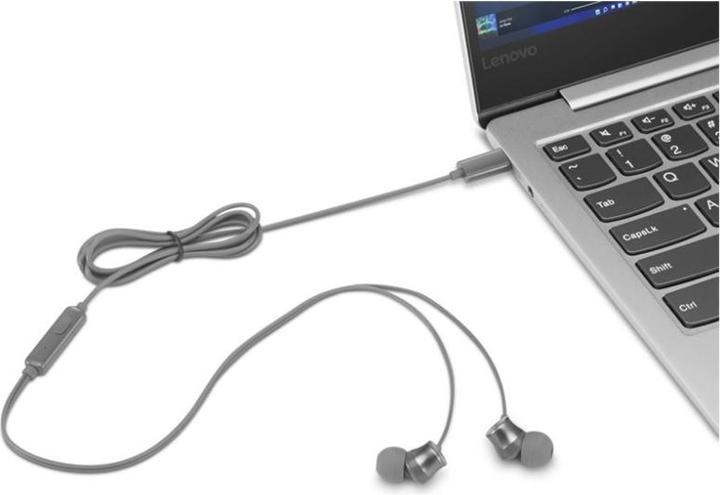 Image du produit Lenovo Słuchawki douszne z mikrofonem 300 GXD1J77353 USB-C szare (Filaire)