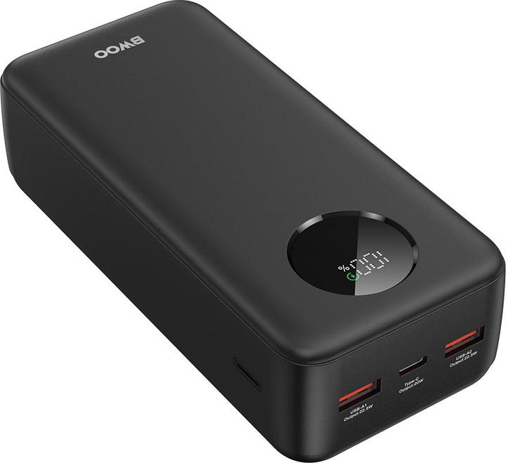 Actual product image Bwoo 22,5W 30000 mAh power bank with LCD screen, black (30000 mAh, 22.50 W, 22.50 Wh)