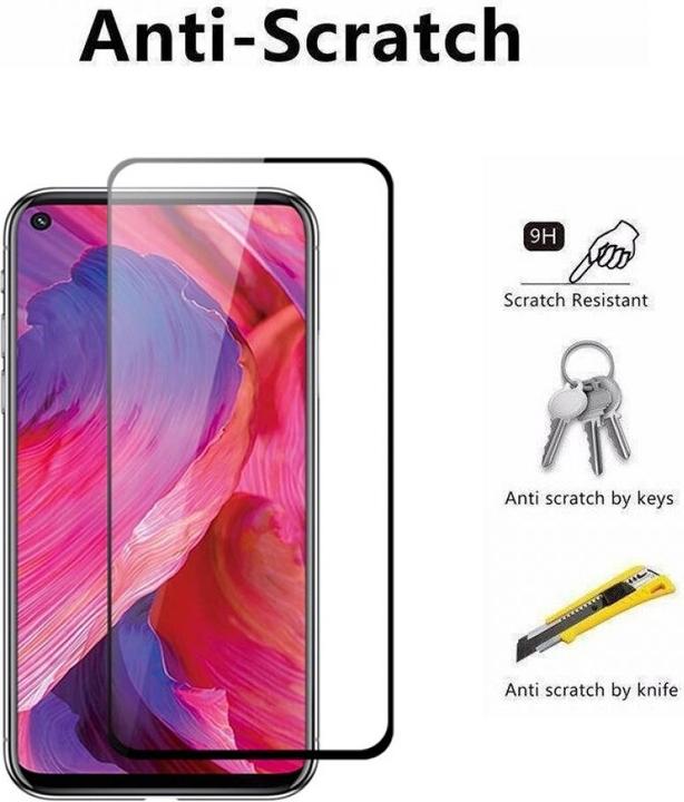 Actual product image Screenguard Oppo A74 5G Full Screen Protective Glass Film 2.5D 9H (1 Piece, Oppo A74 5G)