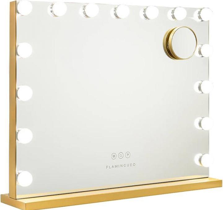 Actual product image TOP XL make-up mirror gold (58 x 46 x 12 cm)