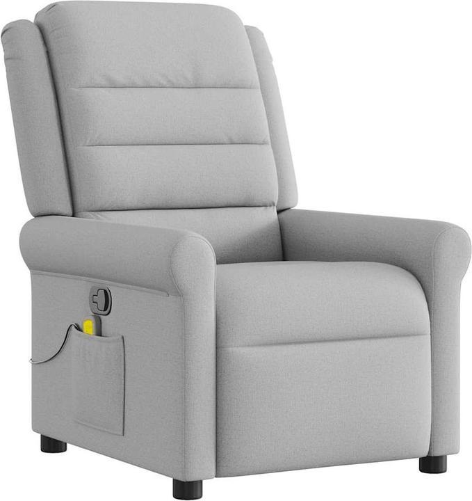 VidaXL Massagesessel Wolkengrau Stoff Massage TV-Sessel