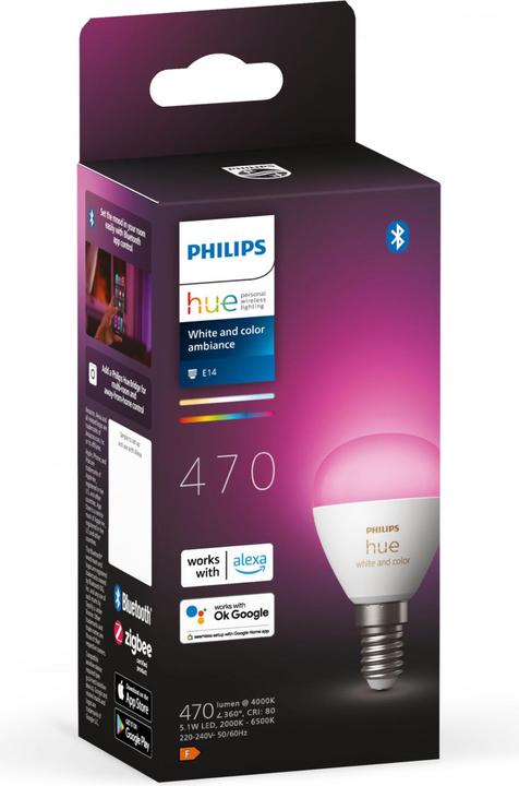 Actual product image Philips Hue White & Color Ambiance Chandelier (E14, 18360000 W, 470 lm, 1 x, F)