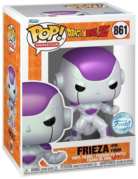 Actual product image Funko Pop! Animation: Dragonball Z - Frieza (4th Form) (Metallic) #861 Vinyl Figure