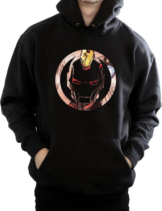 Actual product image Mens Iron Man Montage Symbol Hoodie (3XL)