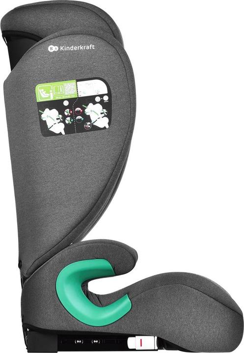 Actual product image KinderKraft Junior Fix 2 I-Size Rocket Grey (Child seat, ECE R129/i-Size Standard)