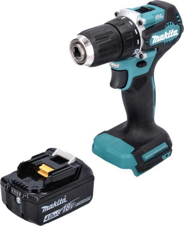 Actual product image Makita DDF 487 M1 Cordless drill driver 18 V 40 Nm Brushless + 1x rechargeable battery 4.0 Ah - without (Rechargeable battery operated)