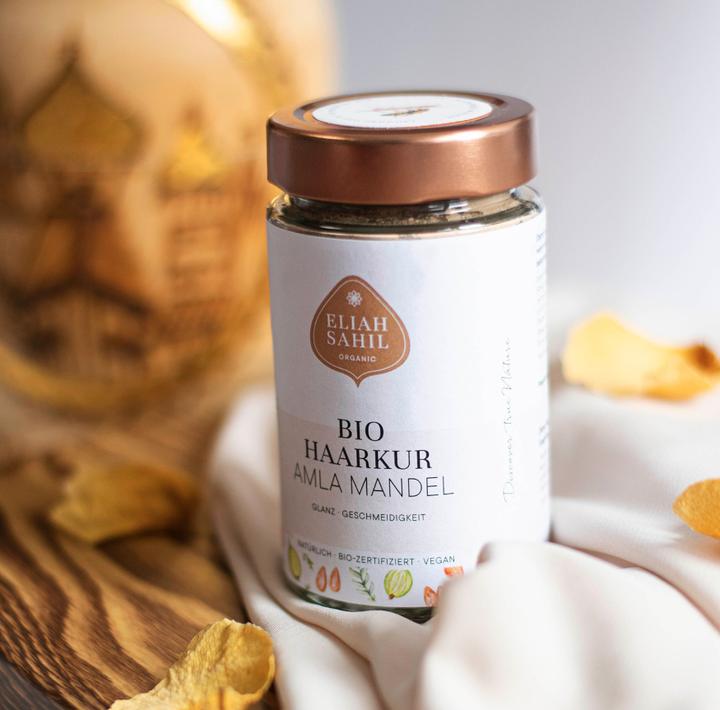 Produktbild Eliah Sahil Bio Haarkur AMLA MANDEL - Glanz & Geschmeidigkeit (135 ml)