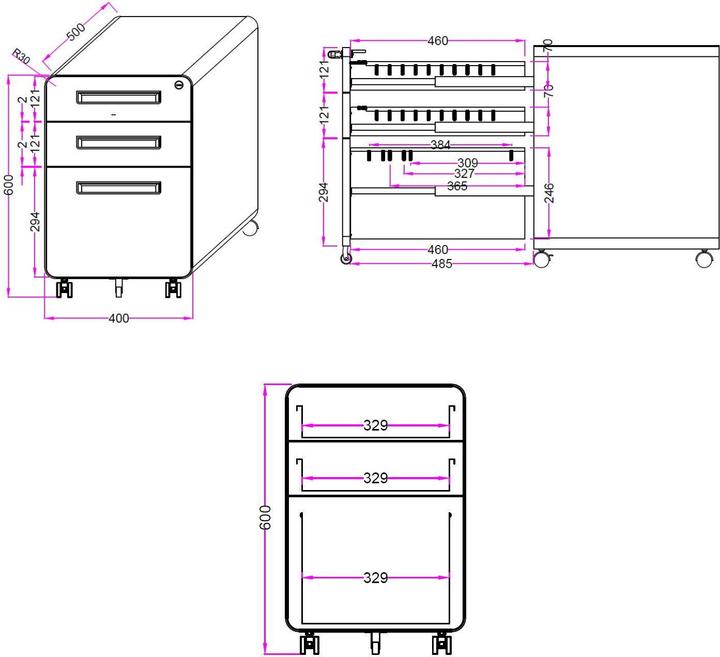 Produktbild Hjh Office Color Plus I (60.5 x 40.5 x 50 cm)
