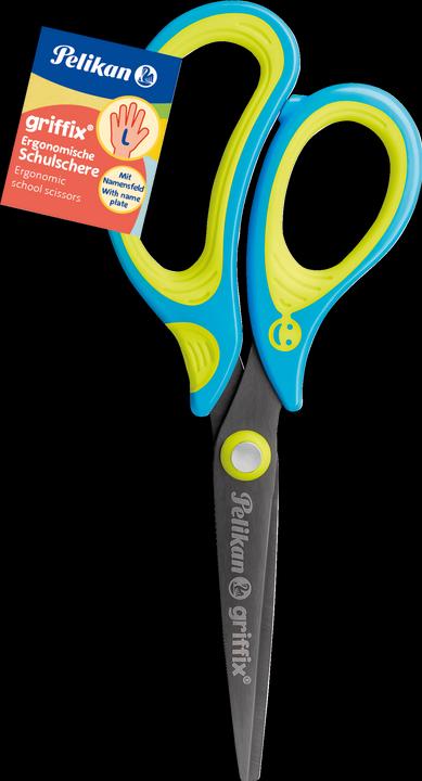 Actual product image Pelikan Scissors pointed Griffix 810296 neonfresh blue lefthanded (15 cm)