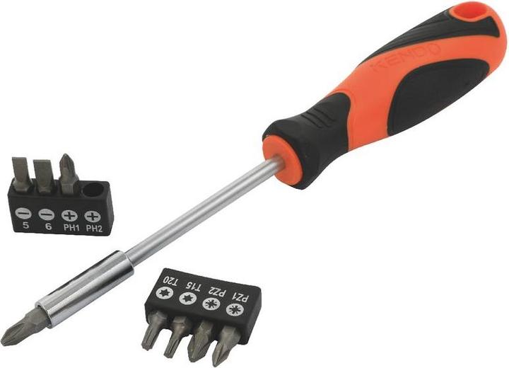 Immagine prodotto Kendo Set di portabit con cricchetto (PZ1, PZ2, PH1, SL6, T20, T15, PH2, SL5)