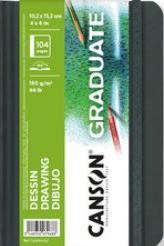 Actual product image Canson GRADUATE DRAWING sketchbook, 140 x 216 mm, black 52 sheets, white paper 160 g/sqm, hardcover with (140 x 216 mm)