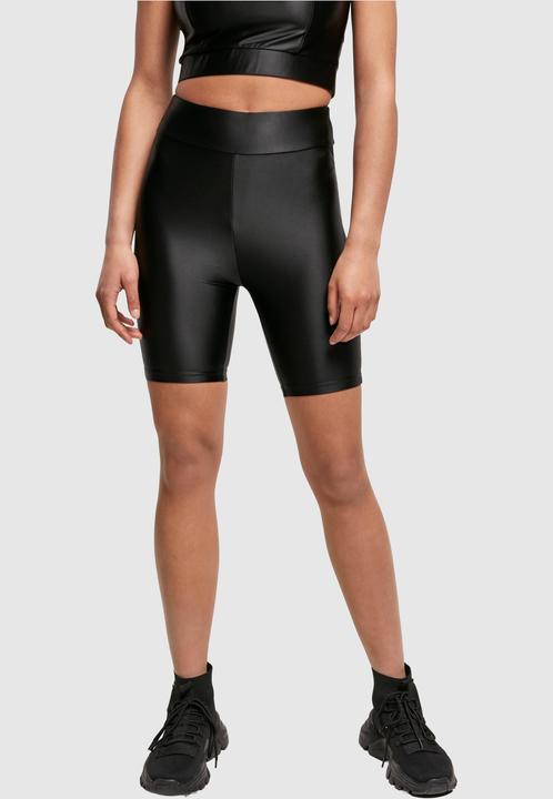 Immagine prodotto Urban Classics Pantaloncini da ciclista donna a vita alta in metallo lucido (3XL)