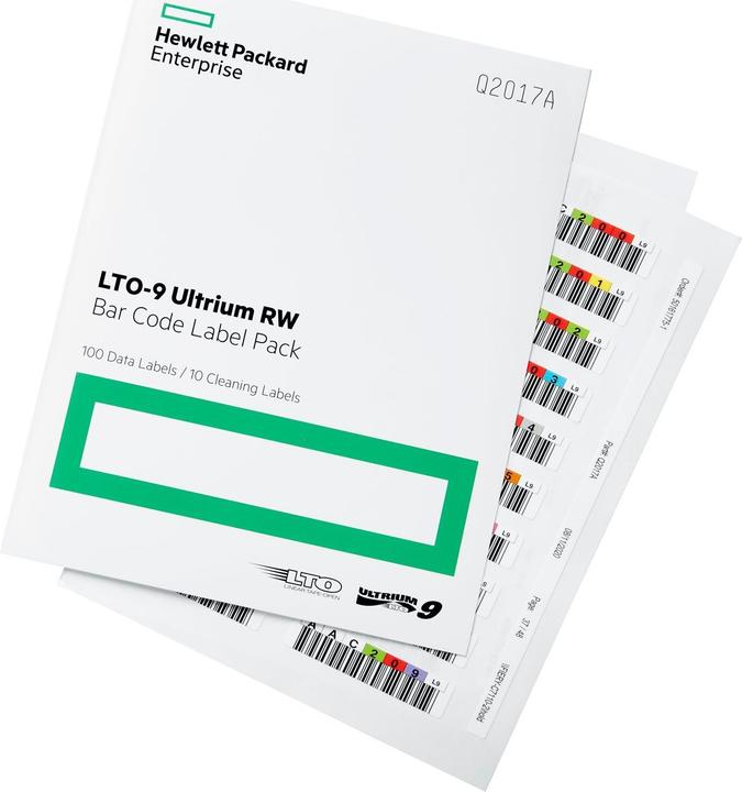 Actual product image HP Barcode labels Q2017A, LTO 9, Ultrium, 110 labels, rewritable
