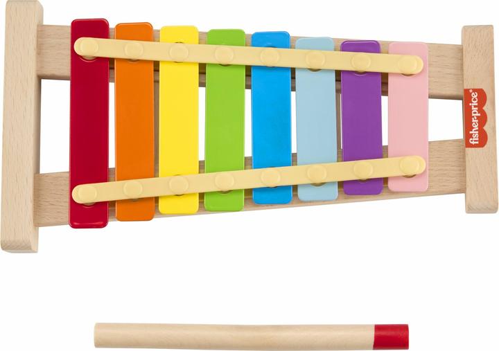 Actual product image Fisher-Price colourful xylophone with wooden hammer game (Multilingual)