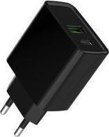 Produktbild Gembird Power Delivery Charger USB-A USB-C Black (20 W)