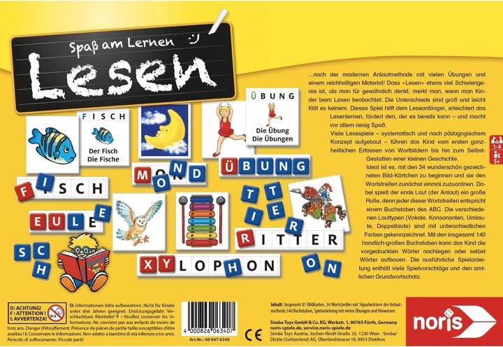 Produktbild Noris Spiel Lesen (1.+2. Klasse) (Deutsch)