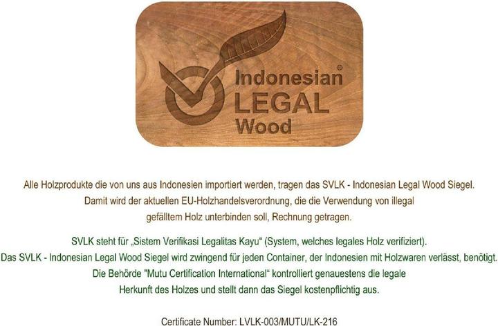 Actual product image VCM Balkontisch Gartentisch Teakholz Beistelltisch klappbar natur 50 x 50 cm (50 cm)