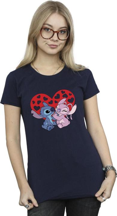 Image du produit Disney - T-shirt LILO & STITCH HEARTS - Femme (M)