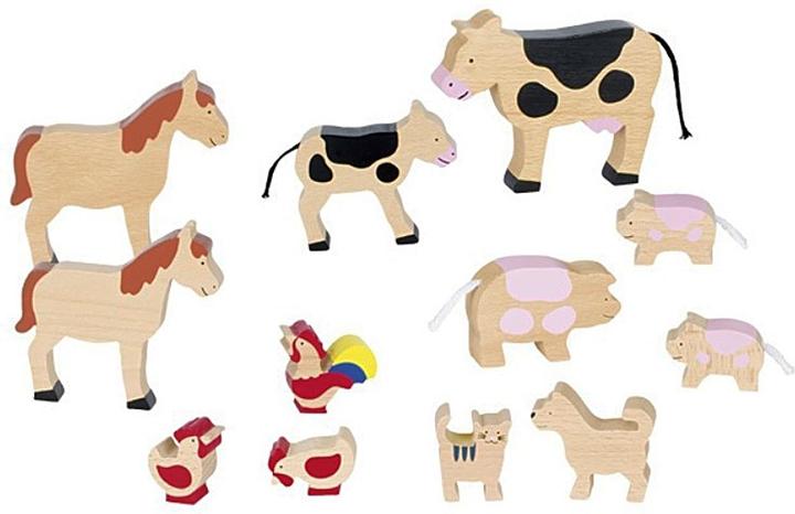 Produktbild Goki Hölzerne Boerderijdierenset