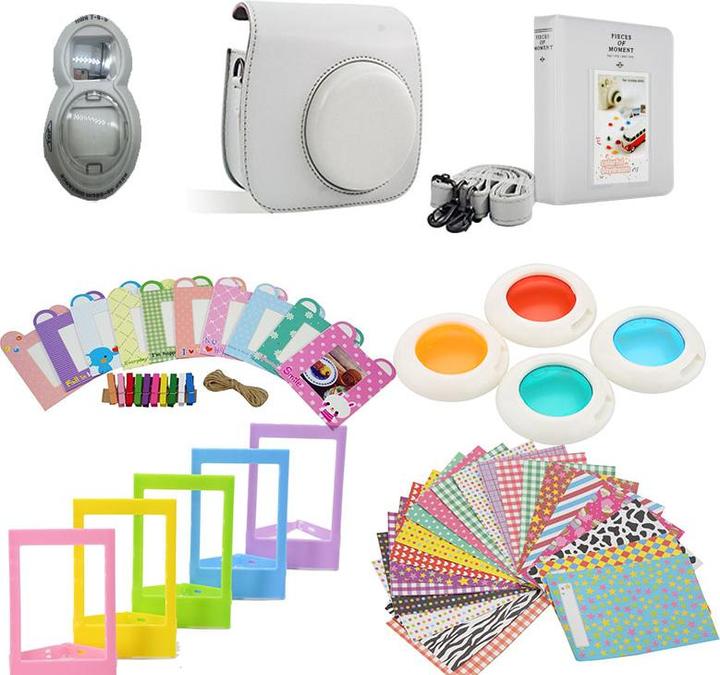 Actual product image JTI Accessory set for Fujifilm Instax Mini 8/9 - Smokey White (Camera shoulder bag)