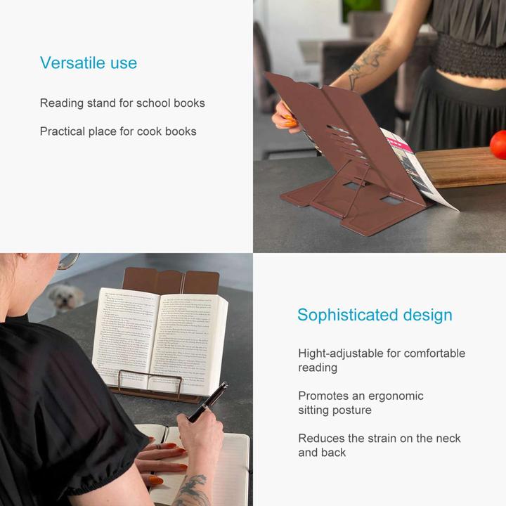 Actual product image Intirilife Reading stand Height-adjustable book stand for school office desk