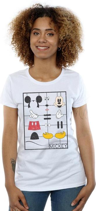 Actual product image Disney Womens/Ladies Mickey Mouse Construction Kit Cotton T-Shirt (L)