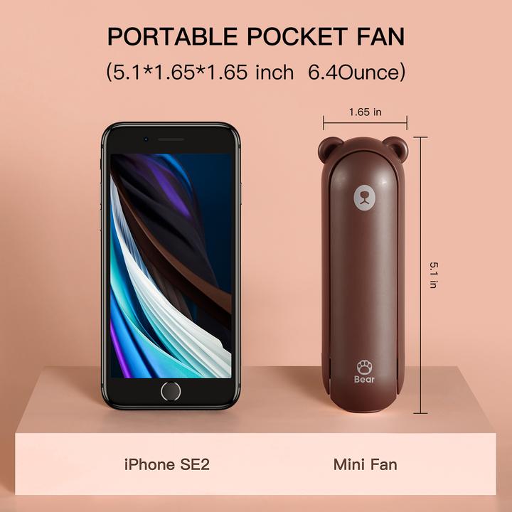 Actual product image Jisulife Handheld Fan Life8 Plus brown