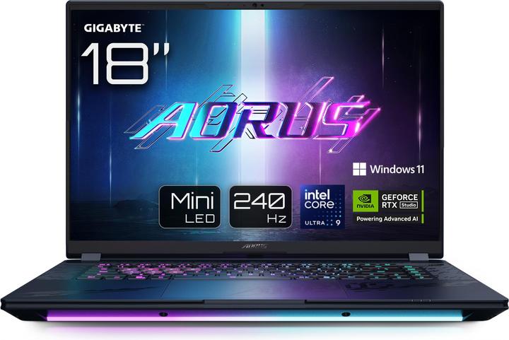Image du produit Gigabyte Aorus Master 18 (18", Intel Core Ultra 9 275HX, 64 Go, 4000 Go, DE)