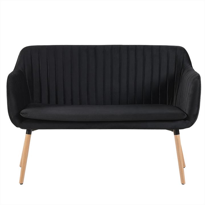 Produktbild Beliani 2-Sitzer Sofa Samtstoff schwarz TABY (2-Sitzer)
