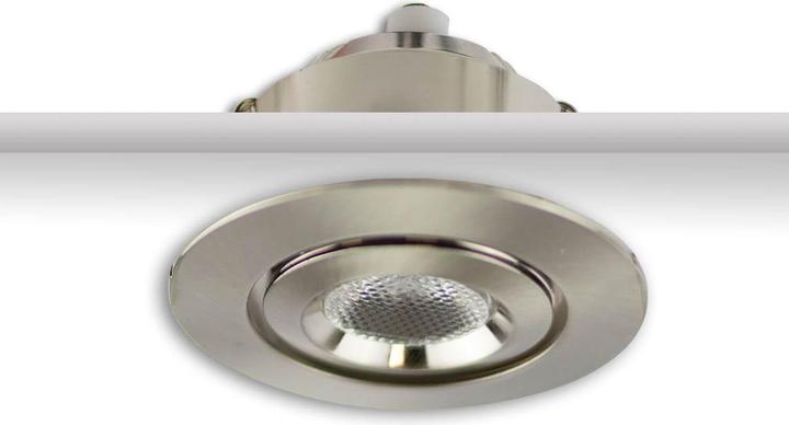 Produktbild Isoled LED Einbauleuchte MiniAMP Alu gebürstet, 3W, 12V DC, warmweiss, dimmbar, 100cm Kabel