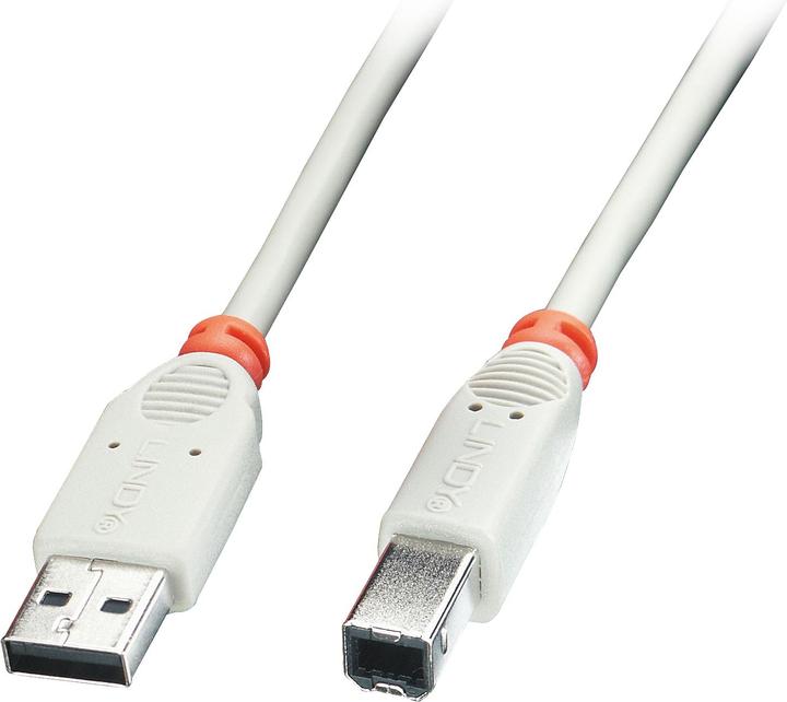 Immagine prodotto Lindy Cavo USB 2.0 tipo A/B, grigio, 2m (2 m, USB 2.0)