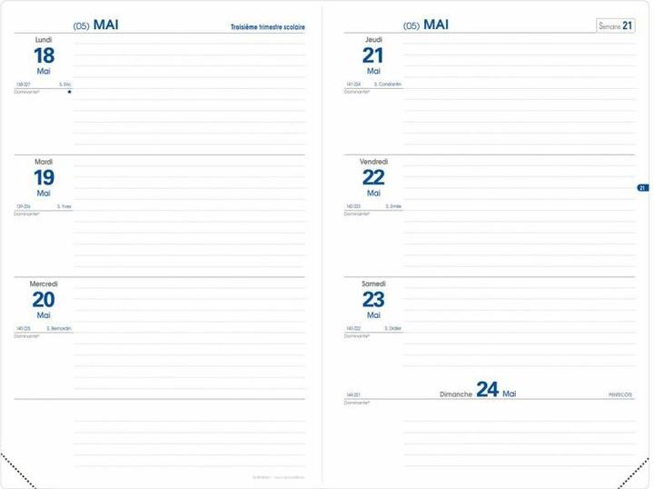 Produktbild Agenda Texthebdo Touch (16 x 24 cm, Französisch)